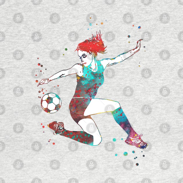 Female Soccer Player by RosaliArt